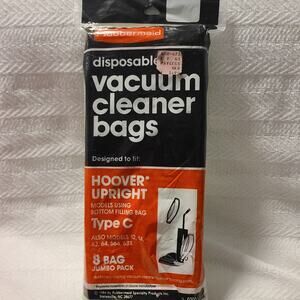 Hoover Upright Type C Vacuum Bags - 8 Pack Disposable - Models 12,14,63,64,564